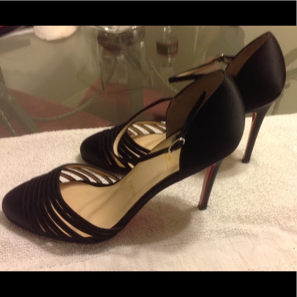 Christian Louboutain Laser-Cut Strappy Heels - Picture 2 of 8